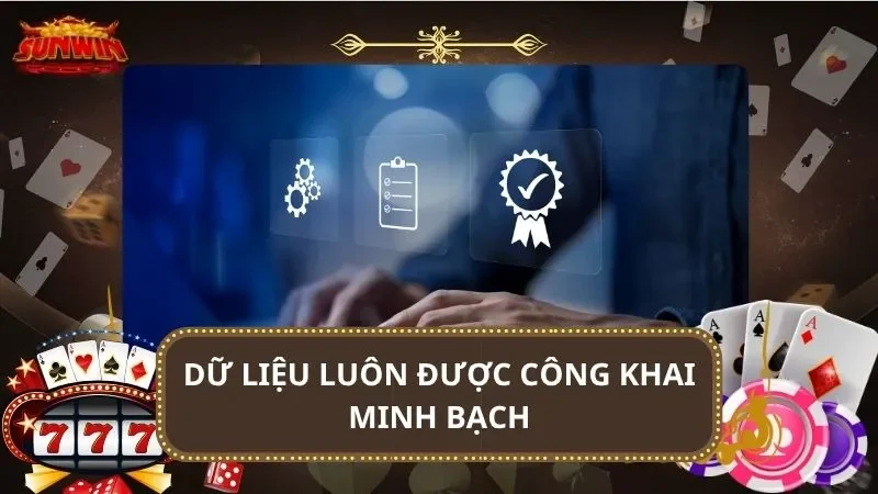 Dữ liệu luôn được công khai minh bạch